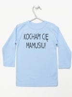 kocham cię mamusiu koszulka z długim rękawem kolor błękitny 053