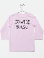 kocham cię mamusiu koszulka z długim rękawem kolor różowy 053