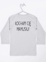 kocham cię mamusiu koszulka z długim rękawem kolor szary 053