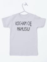 kocham cię mamusiu koszulka z krótkim rękawem kolor szary 053
