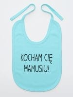 kocham cię mamusiu śliniak niemowlęcy kolor miętowy 053