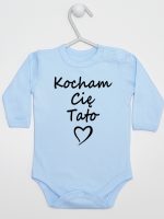 kocham cię tato body z długim rękawem kolor błękitny 115 kocham cię tato body z długim rękawem kolor błękitny 115