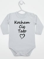 kocham cię tato body z długim rękawem kolor szary 115 kocham cię tato body z długim rękawem kolor szary 115