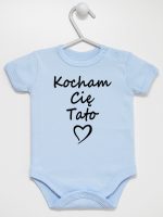 kocham cię tato body z krótkim rękawem kolor błękitny 115 kocham cię tato body z krótkim rękawem kolor błękitny 115