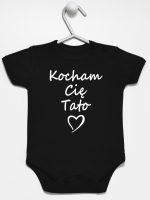 kocham cię tato body z krótkim rękawem kolor czarny 115 kocham cię tato body z krótkim rękawem kolor czarny 115