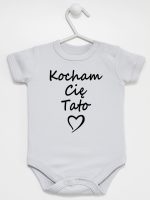kocham cię tato body z krótkim rękawem kolor szary 115 kocham cię tato body z krótkim rękawem kolor szary 115