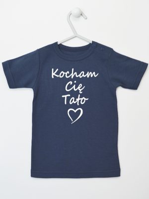 kocham cię tato koszulka z krótkim rękawem kolor granatowy 115