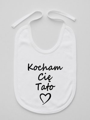kocham cię tato śliniak niemowlęcy kolor biały 115