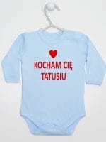 kocham cię tatusiu body z długim rękawem kolor błękitny 004