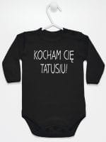 kocham cię tatusiu body z długim rękawem kolor czarny 054