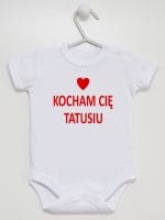 kocham cię tatusiu body z krótkim rękawem kolor biały 004
