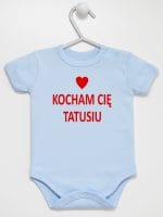 kocham cię tatusiu body z krótkim rękawem kolor błękitny 004