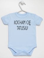 kocham cię tatusiu body z krótkim rękawem kolor błękitny 054