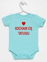 kocham cię tatusiu body z krótkim rękawem kolor miętowy 004