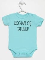 kocham cię tatusiu body z krótkim rękawem kolor miętowy 054