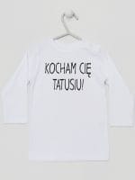 kocham cię tatusiu koszulka z długim rękawem kolor biały 054