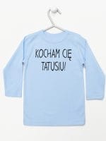 kocham cię tatusiu koszulka z długim rękawem kolor błękitny 054