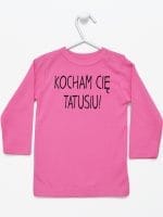 kocham cię tatusiu koszulka z długim rękawem kolor ciemny różowy 054