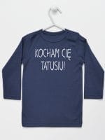 kocham cię tatusiu koszulka z długim rękawem kolor granatowy 054