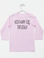 kocham cię tatusiu koszulka z długim rękawem kolor różowy 054