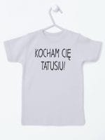 kocham cię tatusiu koszulka z krótkim rękawem kolor szary 054