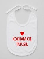 kocham cię tatusiu śliniak niemowlęcy kolor biały 004