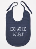 kocham cię tatusiu śliniak niemowlęcy kolor granatowy 054 kocham cię tatusiu śliniak niemowlęcy kolor granatowy 054