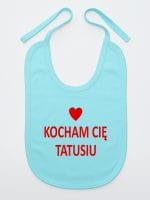 kocham cię tatusiu śliniak niemowlęcy kolor miętowy 004