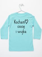 kocham ciocię i wujka koszulka z długim rękawem kolor miętowy 129