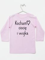 kocham ciocię i wujka koszulka z długim rękawem kolor różowy 129
