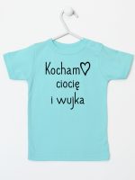 kocham ciocię i wujka koszulka z krótkim rękawem kolor miętowy 129