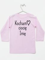 kocham ciocię z imieniem koszulka z długim rękawem kolor różowy 101