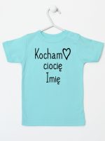 kocham ciocię z imieniem koszulka z krótkim rękawem kolor miętowy 101