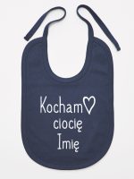 kocham ciocię z imieniem śliniak niemowlęcy kolor granatowy 101 kocham ciocię z imieniem śliniak niemowlęcy kolor granatowy 101