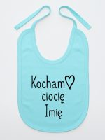 kocham ciocię z imieniem śliniak niemowlęcy kolor miętowy 101 kocham ciocię z imieniem śliniak niemowlęcy kolor miętowy 101