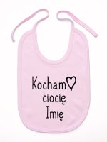 kocham ciocię z imieniem śliniak niemowlęcy kolor różowy 101 kocham ciocię z imieniem śliniak niemowlęcy kolor różowy 101