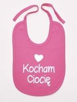 kocham ciocię z sercem śliniak niemowlęcy kolor ciemny różowy 035 kocham ciocię z sercem śliniak niemowlęcy kolor ciemny różowy 035