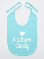 kocham ciocię z sercem śliniak niemowlęcy kolor miętowy 035 kocham ciocię z sercem śliniak niemowlęcy kolor miętowy 035
