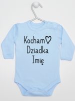 kocham dziadka z imieniem body z długim rękawem kolor błękitny 111 kocham dziadka z imieniem body z długim rękawem kolor błękitny 111