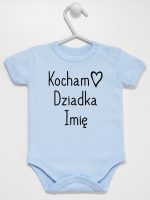 kocham dziadka z imieniem body z krótkim rękawem kolor błękitny 111 kocham dziadka z imieniem body z krótkim rękawem kolor błękitny 111