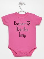 kocham dziadka z imieniem body z krótkim rękawem kolor ciemny rózowy 111 kocham dziadka z imieniem body z krótkim rękawem kolor ciemny rózowy 111