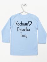 kocham dziadka z imieniem koszulka z długim rękawem kolor błękitny 111