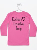 kocham dziadka z imieniem koszulka z długim rękawem kolor ciemny różowy 111