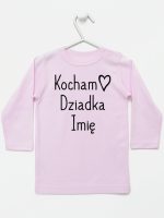 kocham dziadka z imieniem koszulka z długim rękawem kolor różowy 111