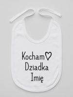 kocham dziadka z imieniem śliniak niemowlęcy kolor biały 111