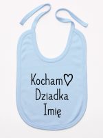 kocham dziadka z imieniem śliniak niemowlęcy kolor błękitny 111