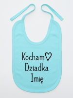 kocham dziadka z imieniem śliniak niemowlęcy kolor miętowy 111