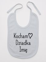 kocham dziadka z imieniem śliniak niemowlęcy kolor szary 111