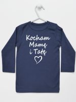 kocham mamę i tatę koszulka z długim rękawem kolor granatowy 116