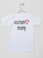 kocham mamę z sercem koszulka z krótkim rękawem kolor biały 099